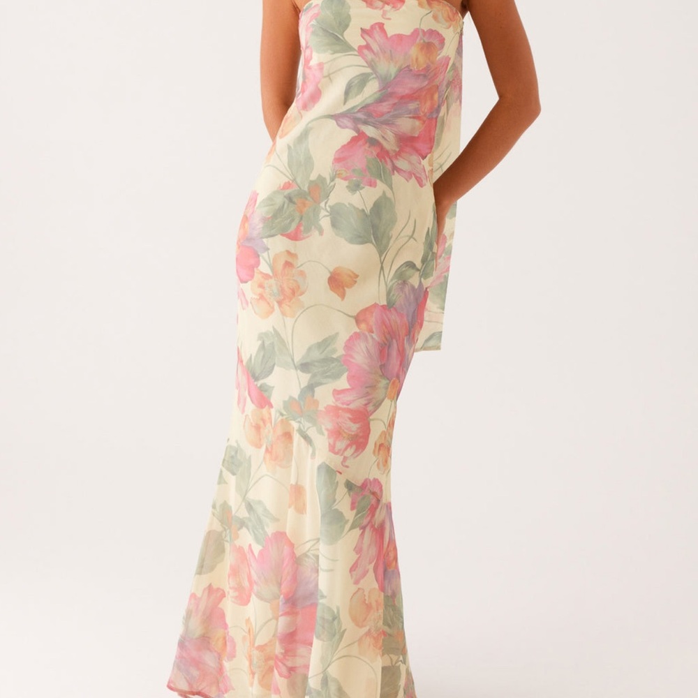 Peppermayo Under The Pagoda Maxi Dress - Yellow Peony